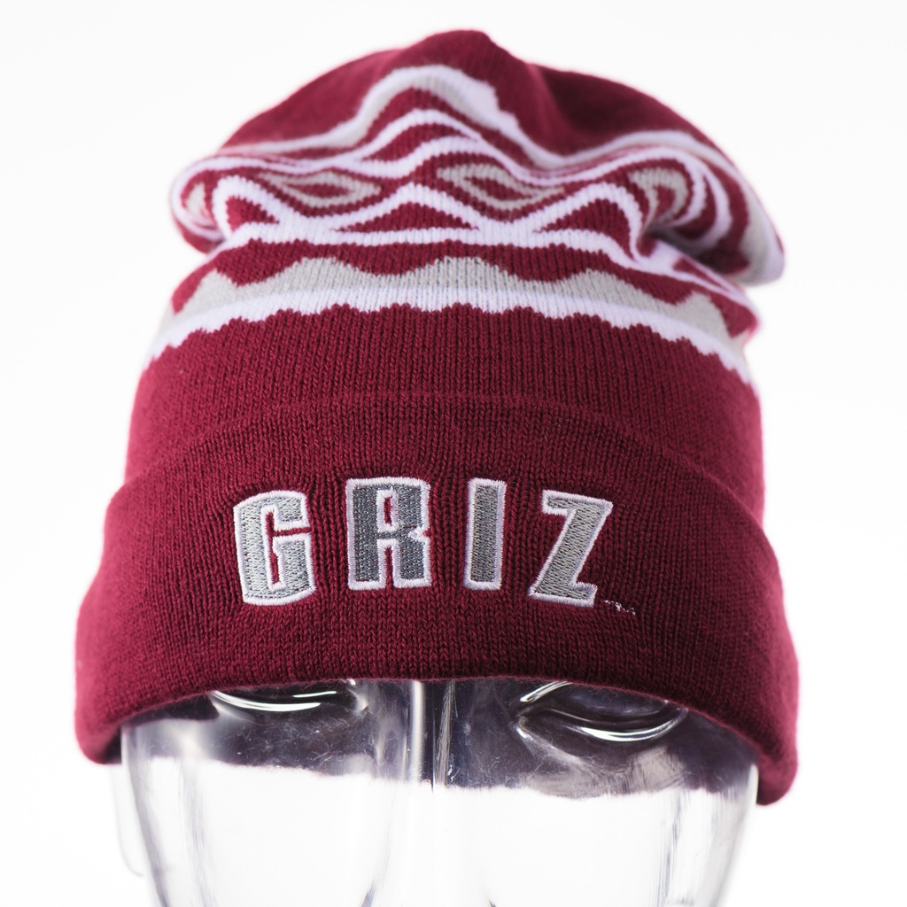 Griz Block Text - USA- Made Diamond Knit Beanie