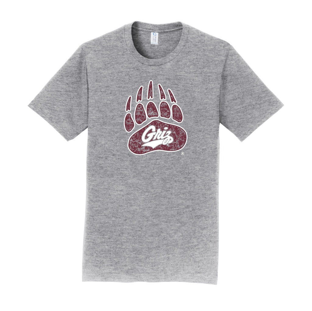 Distressed Paw with Griz - Port & Company - Core Cotton Tee