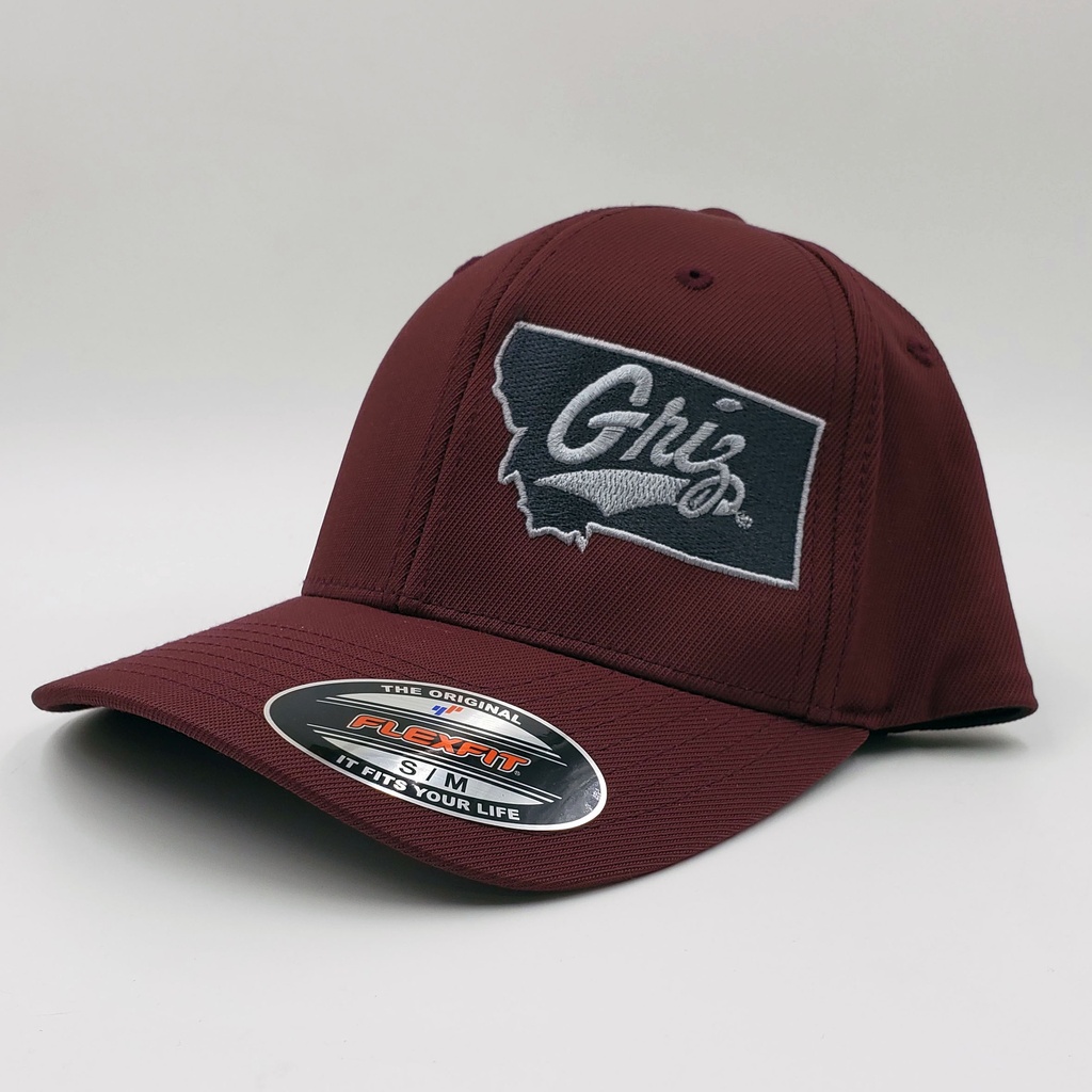 Griz Script Montana Performance Fitted Cap