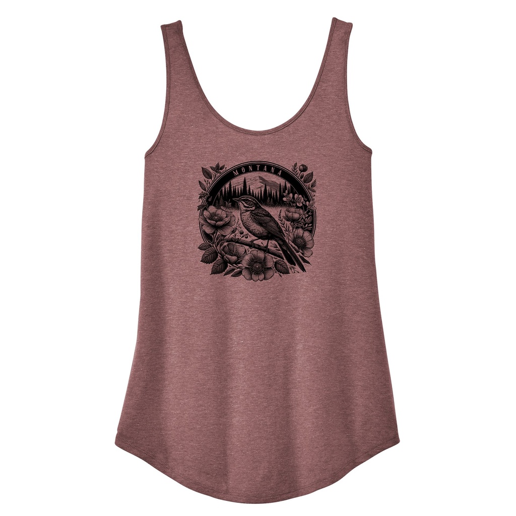 Meadowlark Flowers Montana - Women's Relaxed Tri-Blend Tank
