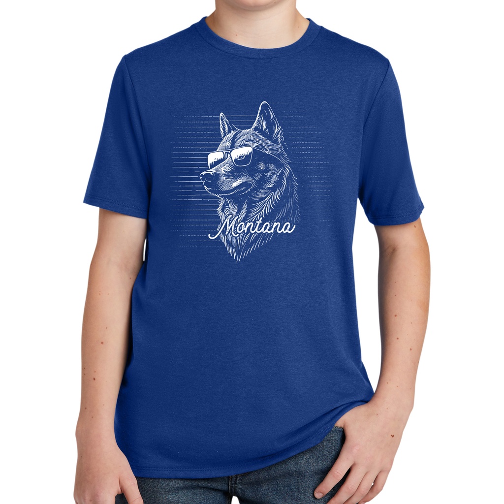 Wolf Sunglasses Montana - Youth Tri-Blend Tee