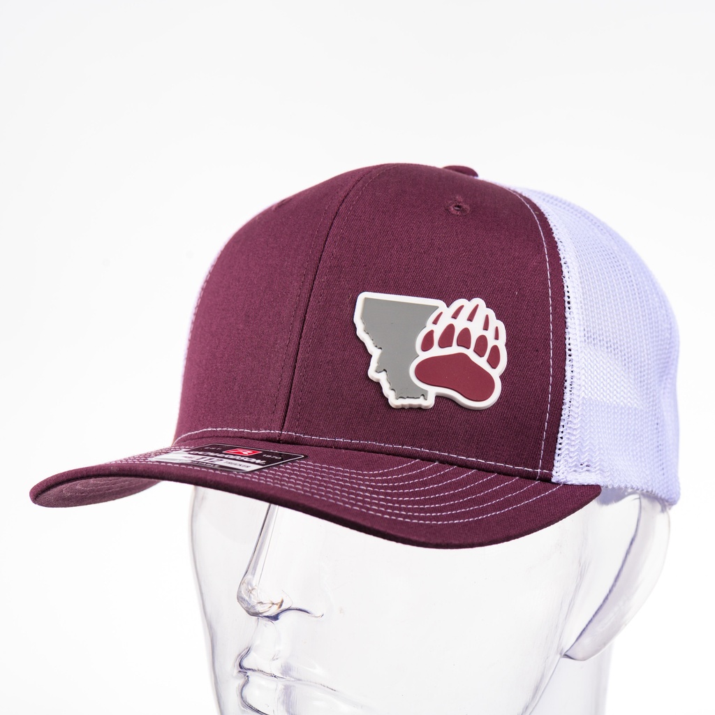 Montana Griz Paw 3D Patch - Richardson Snapback Trucker Cap