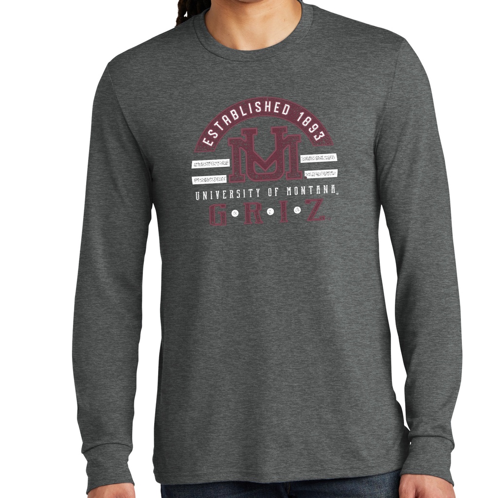 UM Badge - Tri-Blend Long Sleeve Tee