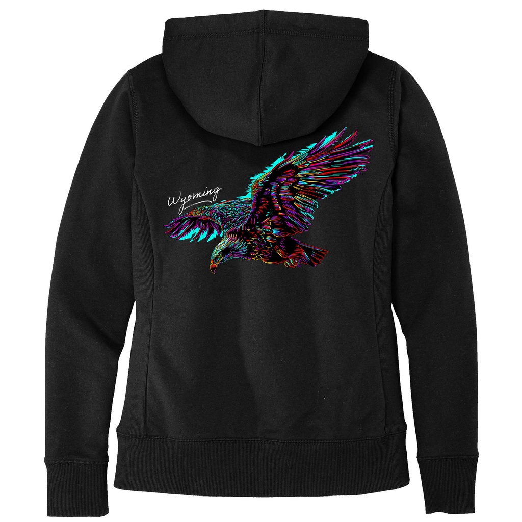 Many-Color Eagle - Wyoming - Full-Zip Hoodie