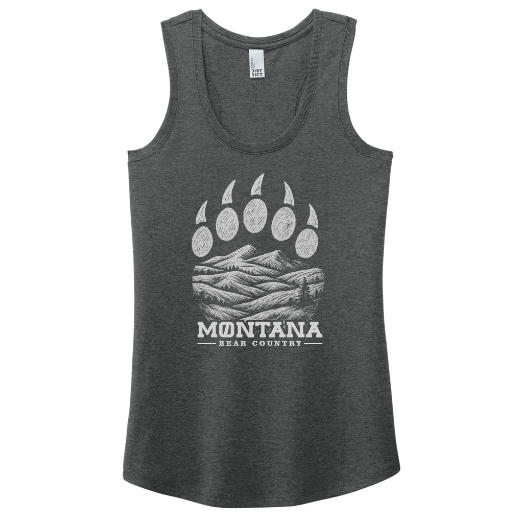 Montana Bear Country - Women's Tri-Blend Racerback Tank