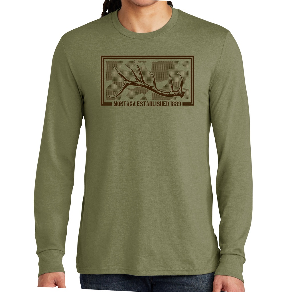 Big Camo Tines - Tri-Blend Long Sleeve Tee