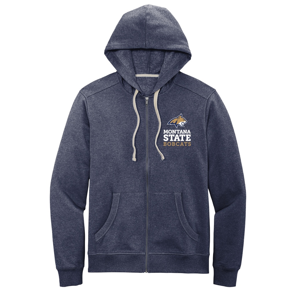 Bobcat Head Title Zip Hoodie