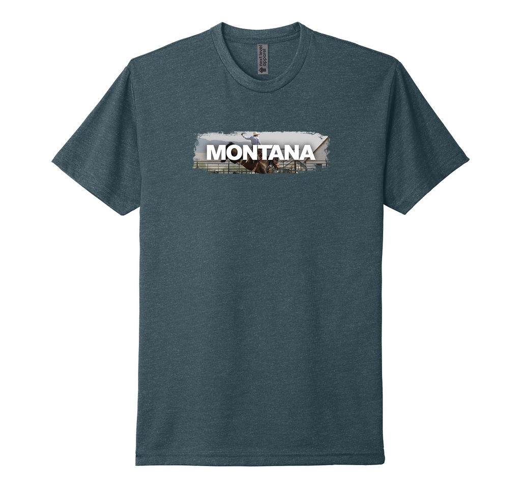 Bucking Cowboy Montana - Unisex CVC Tee