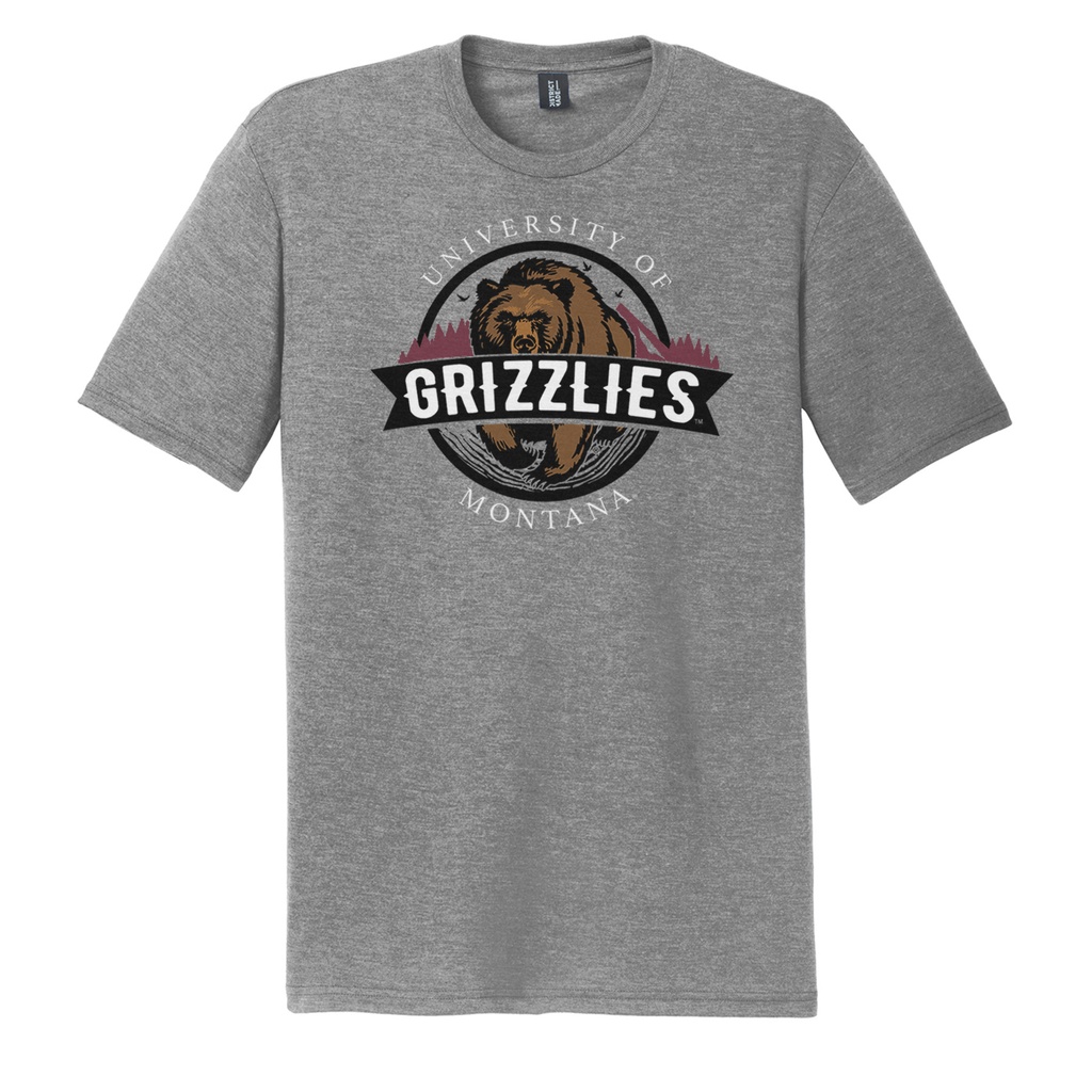 Grizzlies Bear Emblem Tri-blend Crew T-shirt
