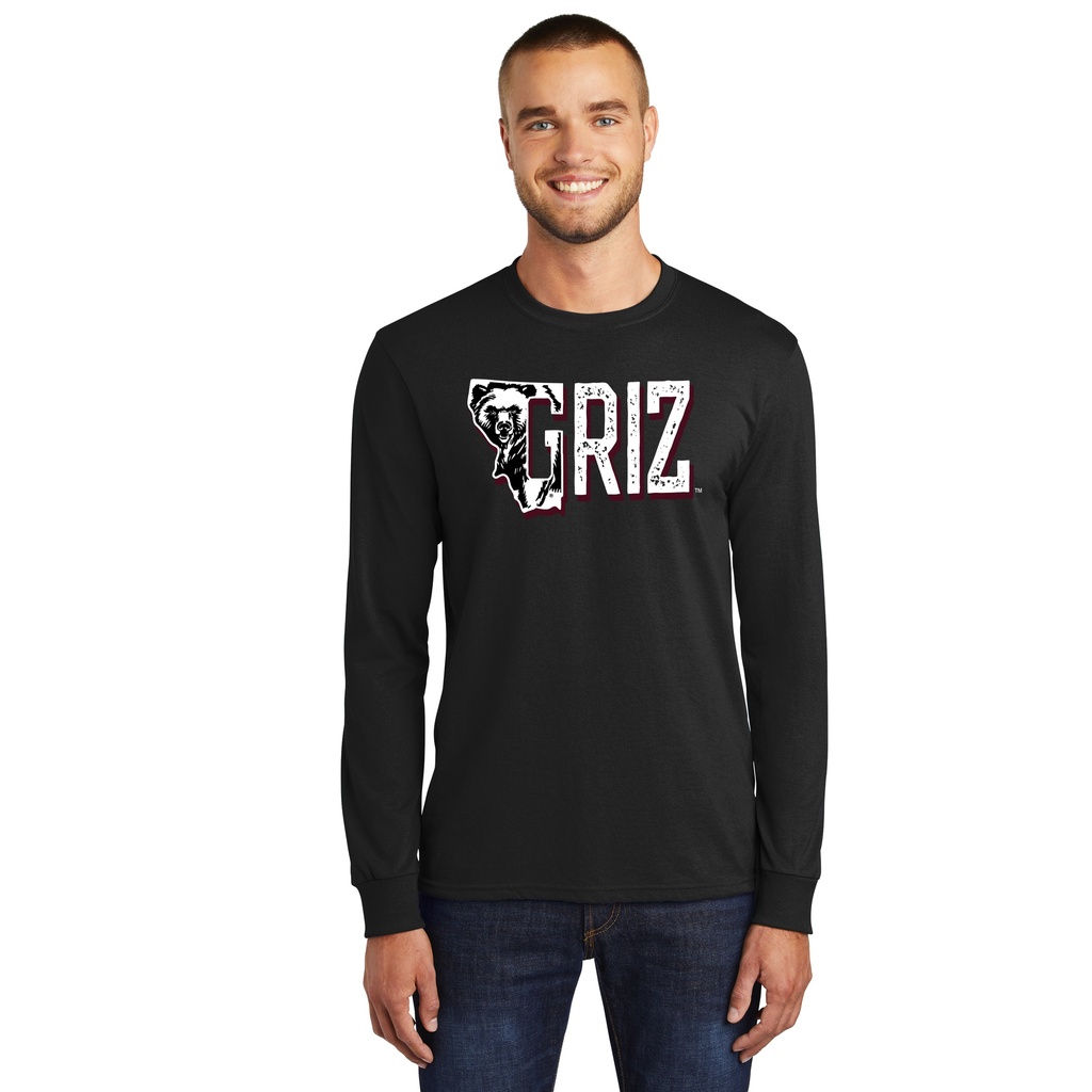 Long Sleeve Cotton Poly Blend Bear MT Griz
