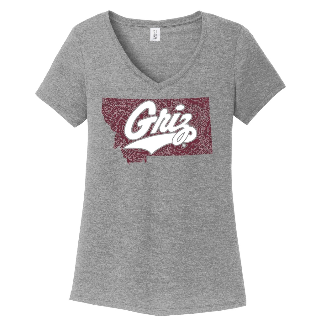 V-Neck Paisley Montana Griz