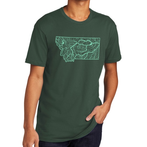 Montana Rivers Tee 100% Cotton