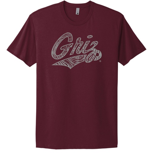 Wood Texture Griz Script Tee