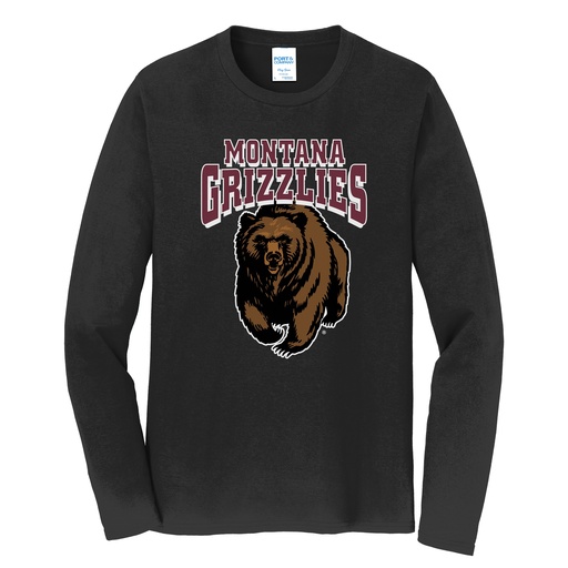 Grizzlies Charging Bear - Port & Company - Long Sleeve Essential Tee