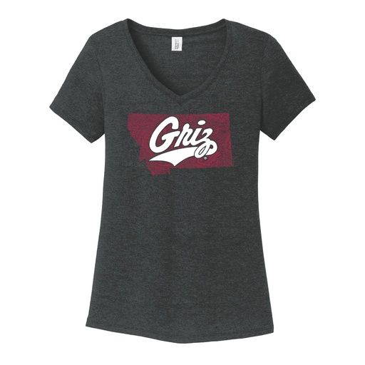 Distressed Griz MT - District Women's Perfect Tri V-Neck Tee