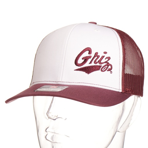 [112-MTG02-WMA] Griz Script - Richardson Trucker Cap