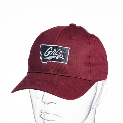 [YCP80-EMTG23-MRN] Griz Script Montana Youth Six-Panel Twill Cap