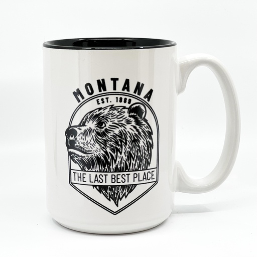 [WP1015C-MTAD02] Montana Bear Head Mug 15 oz.