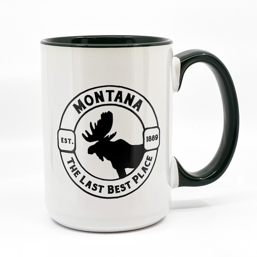 [WP1015C-MT2210M] Montana Moose Badge Mug 15 oz