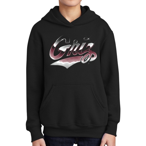 Chrome Griz - Youth Fleece Pullover Hoodie