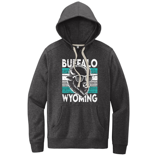 Wyoming Bison Glint Sunglasses - Recycled Fleece Hoodie