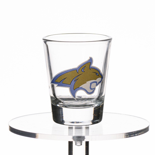 [WS1101-MSU61] Bobcat Head Shot Glass