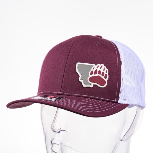 [112-EMTG2101-MWT] Montana Griz Paw 3D Patch - Richardson Snapback Trucker Cap