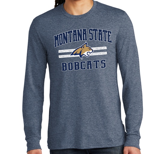 Montana State Bobcats Stripes - Tri Long Sleeve Tee
