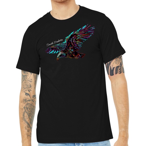 Many-Color Eagle - South Dakota - Soft Blend Tee