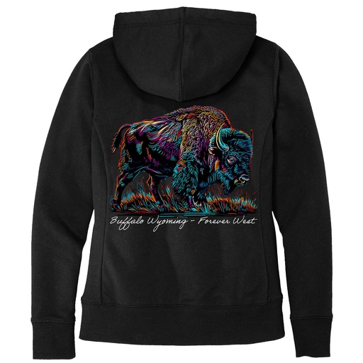 Many-Color Bison - Wyoming - Full-Zip Hoodie