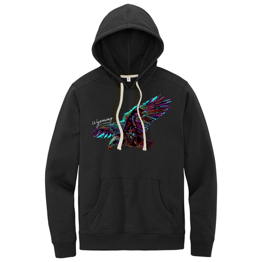 Many-Color Eagle - Wyoming - Recycled Fleece Hoodie