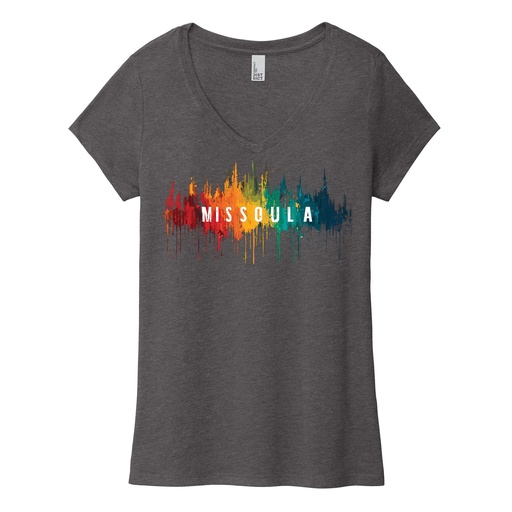 Missoula Paint Drips - Women's Tri V-Neck Tee