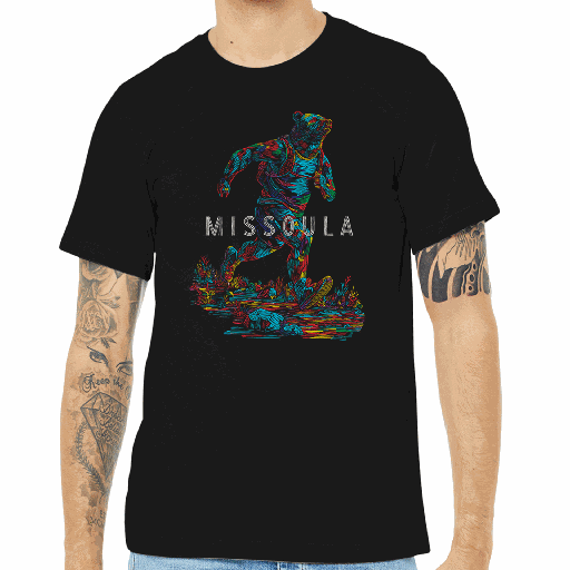 Many-Color Running Bear Missoula - Unisex Soft Blend Tee