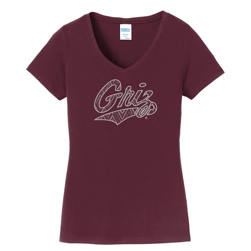 Shimmer Zig Zag Griz - Ladies Performance Blend Tee