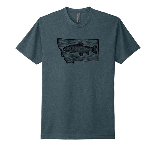 Woodcut Trout MT - Unisex CVC Tee